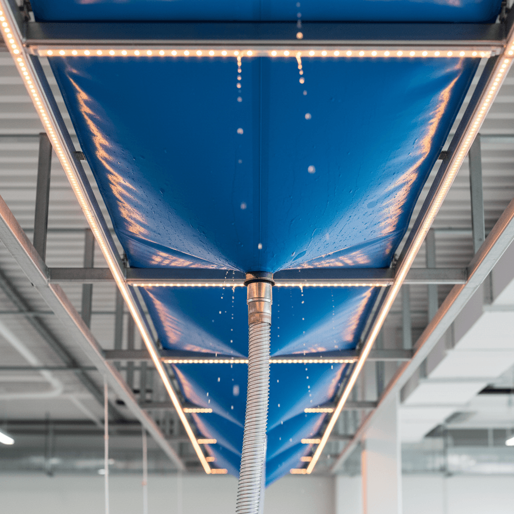 Leak diverter tarp system